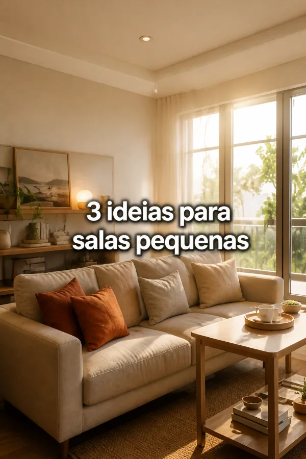 Concorrente mostrando ideias para salas pequenas