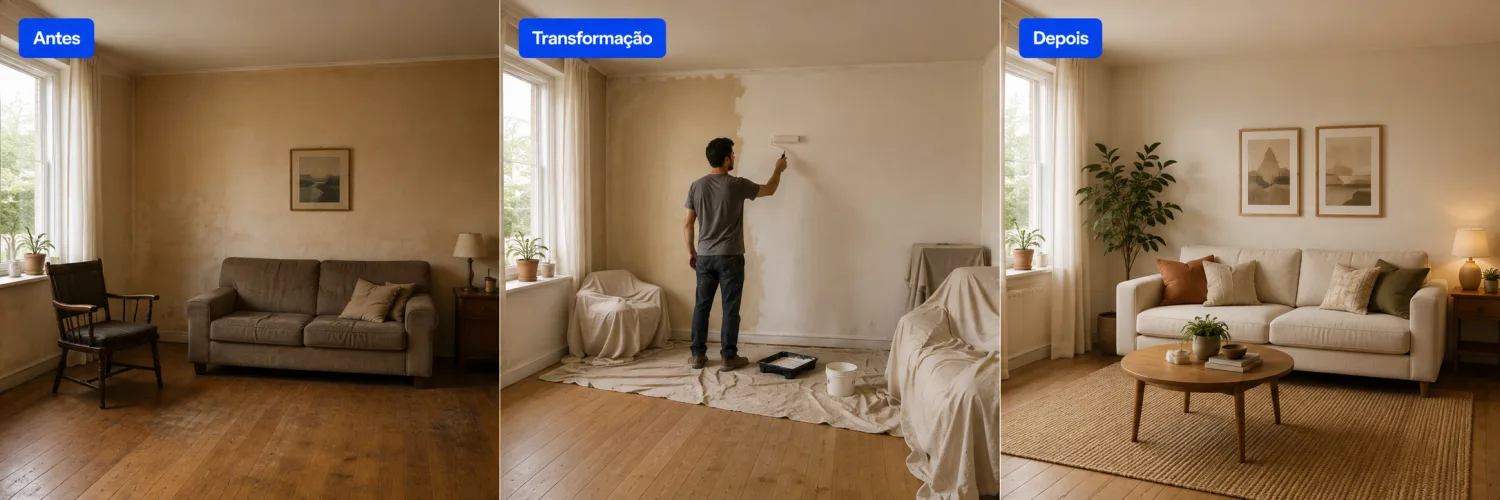 Leitura visual de vídeo analisado em três momentos: antes, transformação e depois